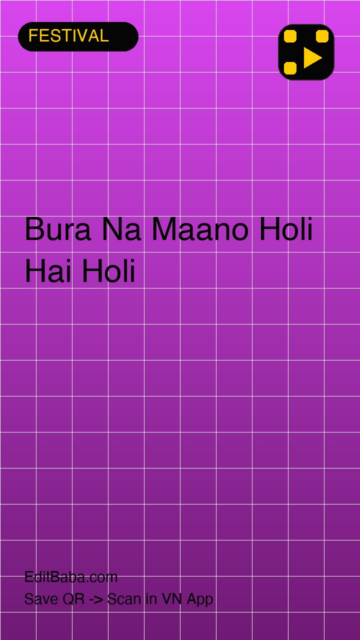 Bura Na Maano Holi Hai Holi VN code template preview