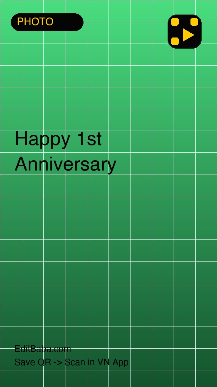 Happy 1st Anniversary VN code template preview