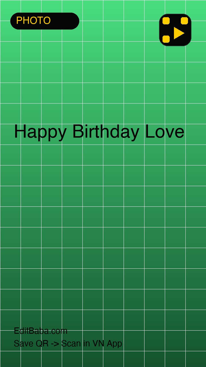 Happy Birthday Love VN code template preview