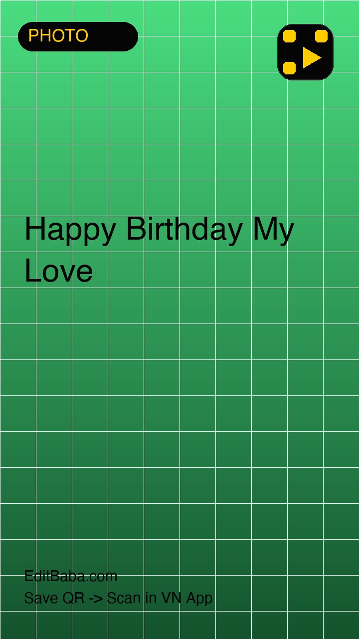 Happy Birthday My Love VN code template preview
