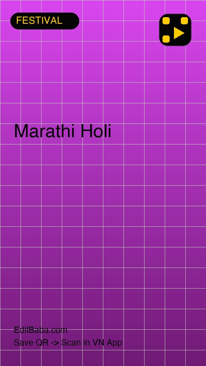 Marathi Holi VN code template preview