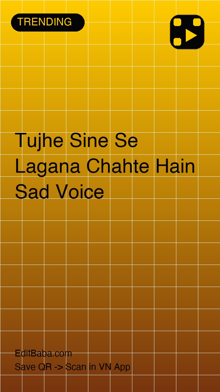 Tujhe Sine Se Lagana Chahte Hain Sad Voice VN code template preview